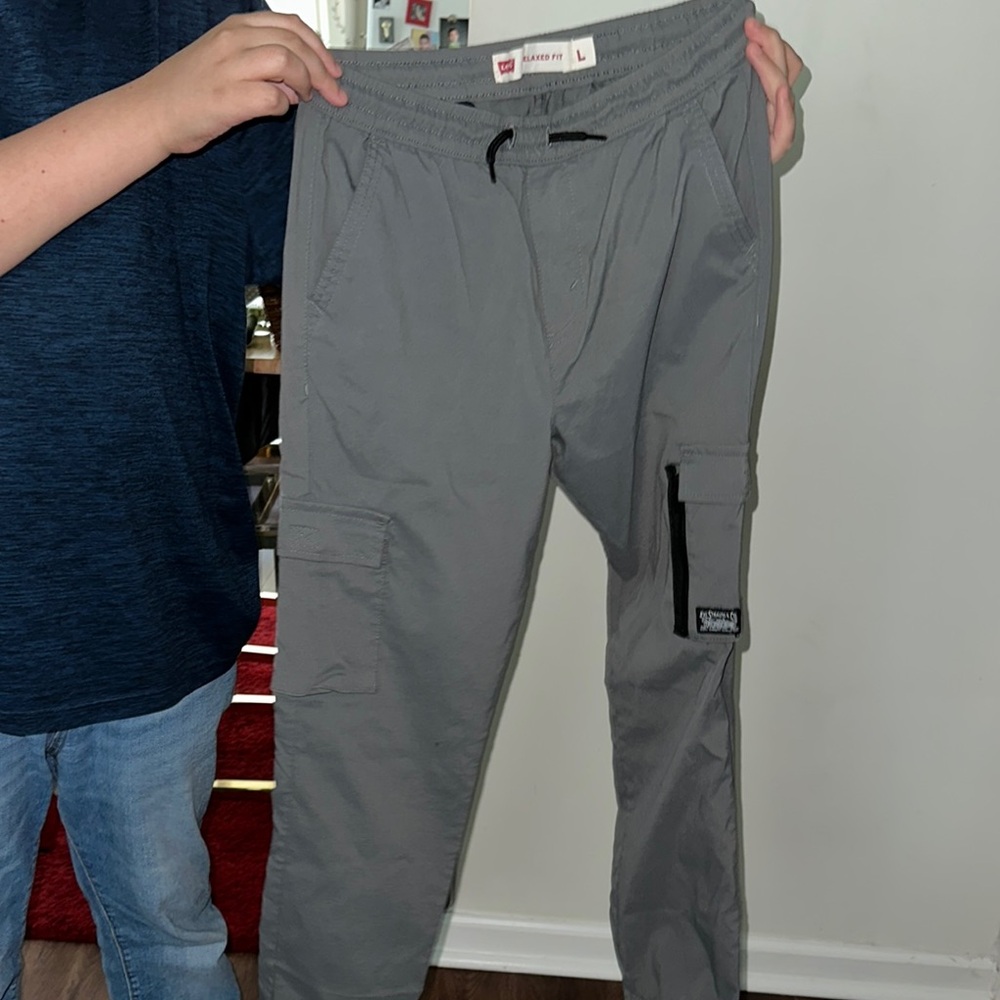 Levi's Gray Cargo Bottoms Relaxed Fit
